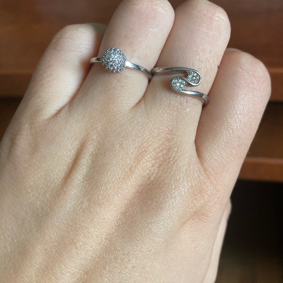 Petite Pavé Silver ring size 5.5 - Picture 6 of 6